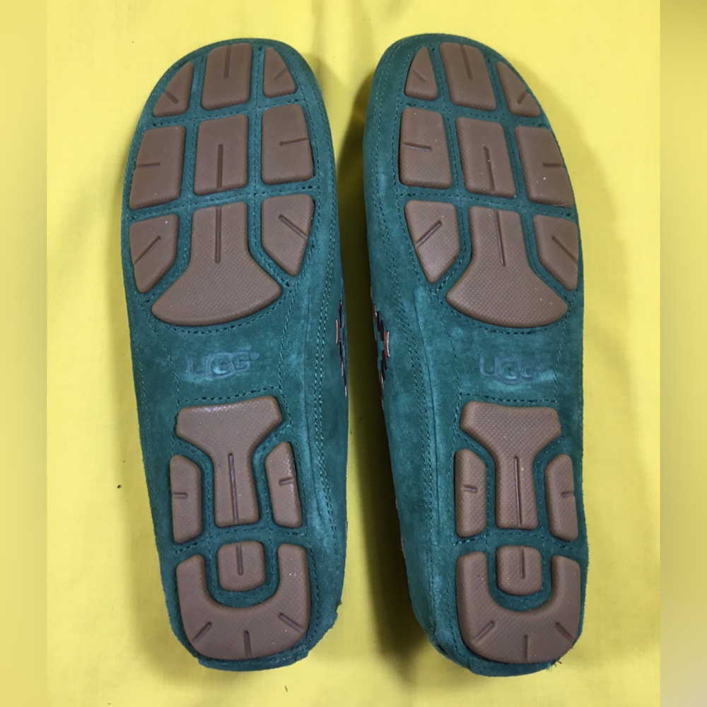 UGG Green Suede Moccasins SZ 8 - Picture 9 of 12
